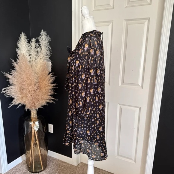 NWT Banana Republic GEORGETTE CROSS-TIE TRAPEZE DRESS 
size Medium - Picture 6 of 12